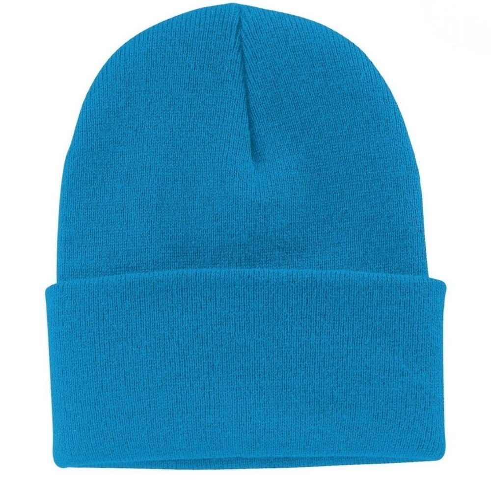NWOT Neon Blue Cuffed Beanie